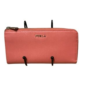Furla L Shape Zipper Coral Long Wallet